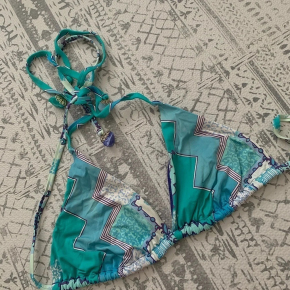 H&M Bikini top‎ with stones on the ties - Picture 2 of 3